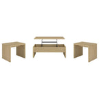 Canoga - Lift Top Cocktail Coffee Table Set - Light Oak