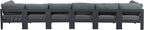 Nizuc - Outdoor Patio 6 Seat Modular Sofa With Gray Frame