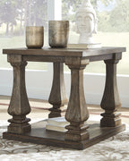 Johnelle - Rectangular End Table - Gray