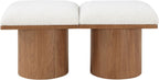Pavilion - 2 Piece Modular Bench With Brown Base