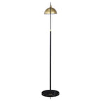 Gloria - Arched Dome Shade Metal Floor Lamp Black - Gold