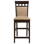 Gabriel - Closed Back Counter Chair (Set of 2) - Cappuccino