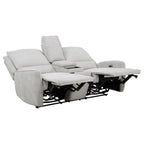 Sylmar - Chenille Upholstered Power Reclining Loveseat - Dove Gray