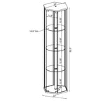 Zahavah - 4-Shelf Hexagonal Clear Glass Curio Cabinet