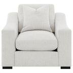 Ashlyn - Fabric Upholstered Track Arm Accent Chair - Sand