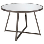 Jillian - 5 Piece Round Mirror Top Dining Set - Black Nickel