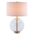Kenny - Drum Shade Clear Glass Table Lamp - Brass
