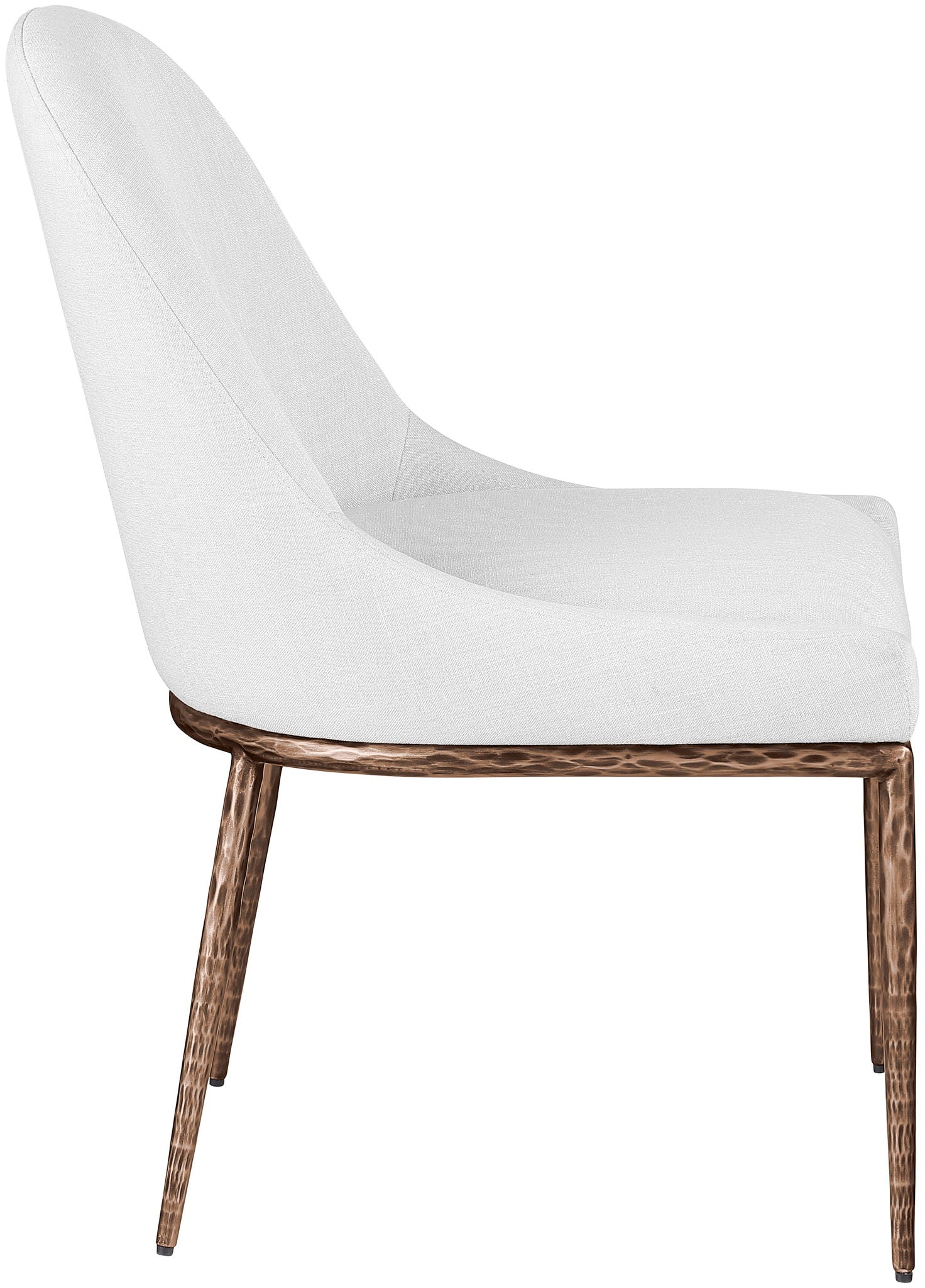 Ferro - Upholstered Dining Side Chair With Brushed Bronze Legs
