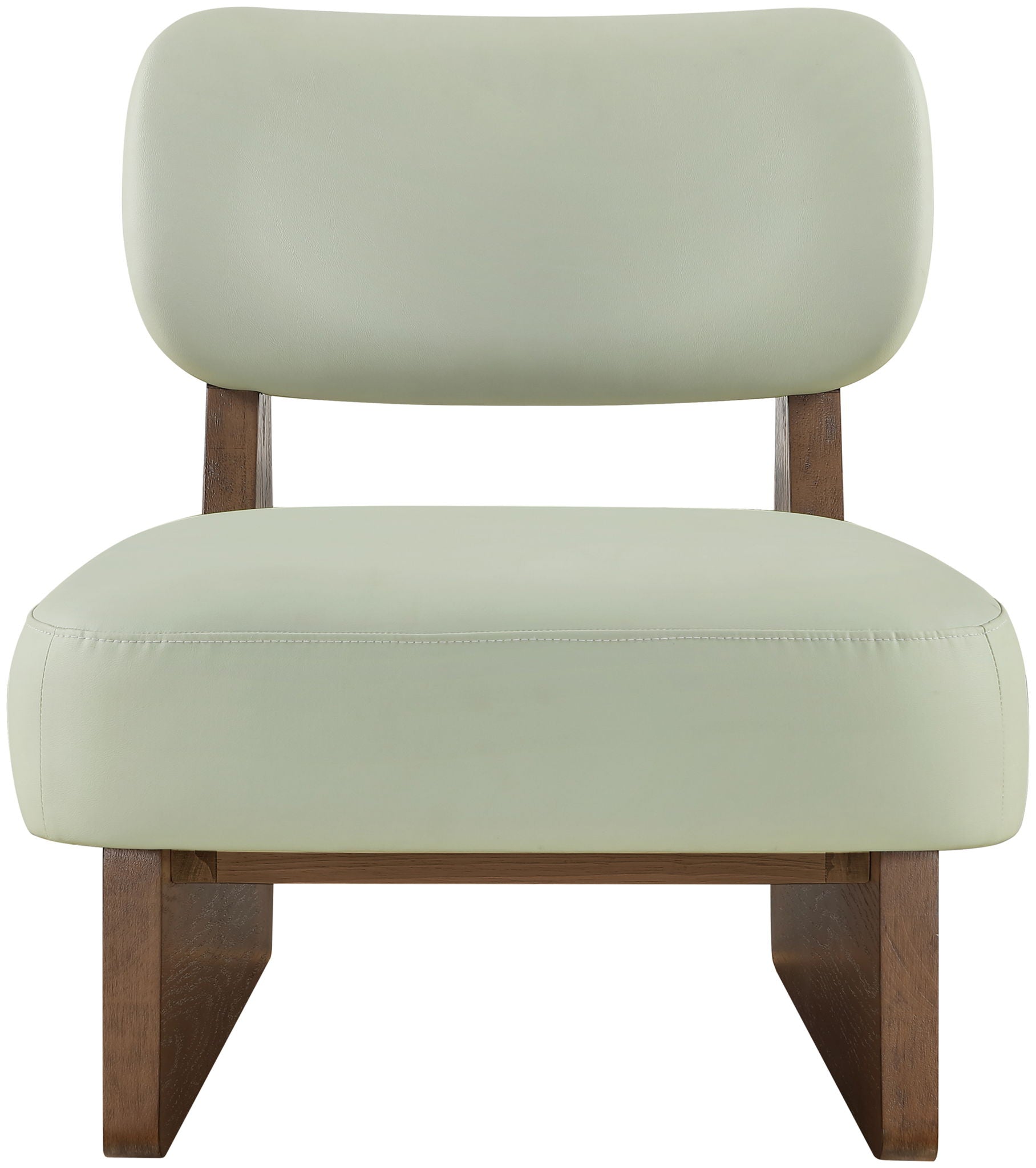 Vetra - Vegan Leather Upholstered Accent Chair With Brown Base