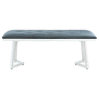 Beaufort - Velvet Upholstered Dining Bench - Steel Gray