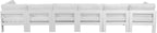 Nizuc - Outdoor Patio 6 Seat Modular Sofa With White Frame