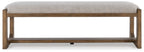 Cabalynn - Large Uph Dining Room Bench - Oatmeal / Light Brown