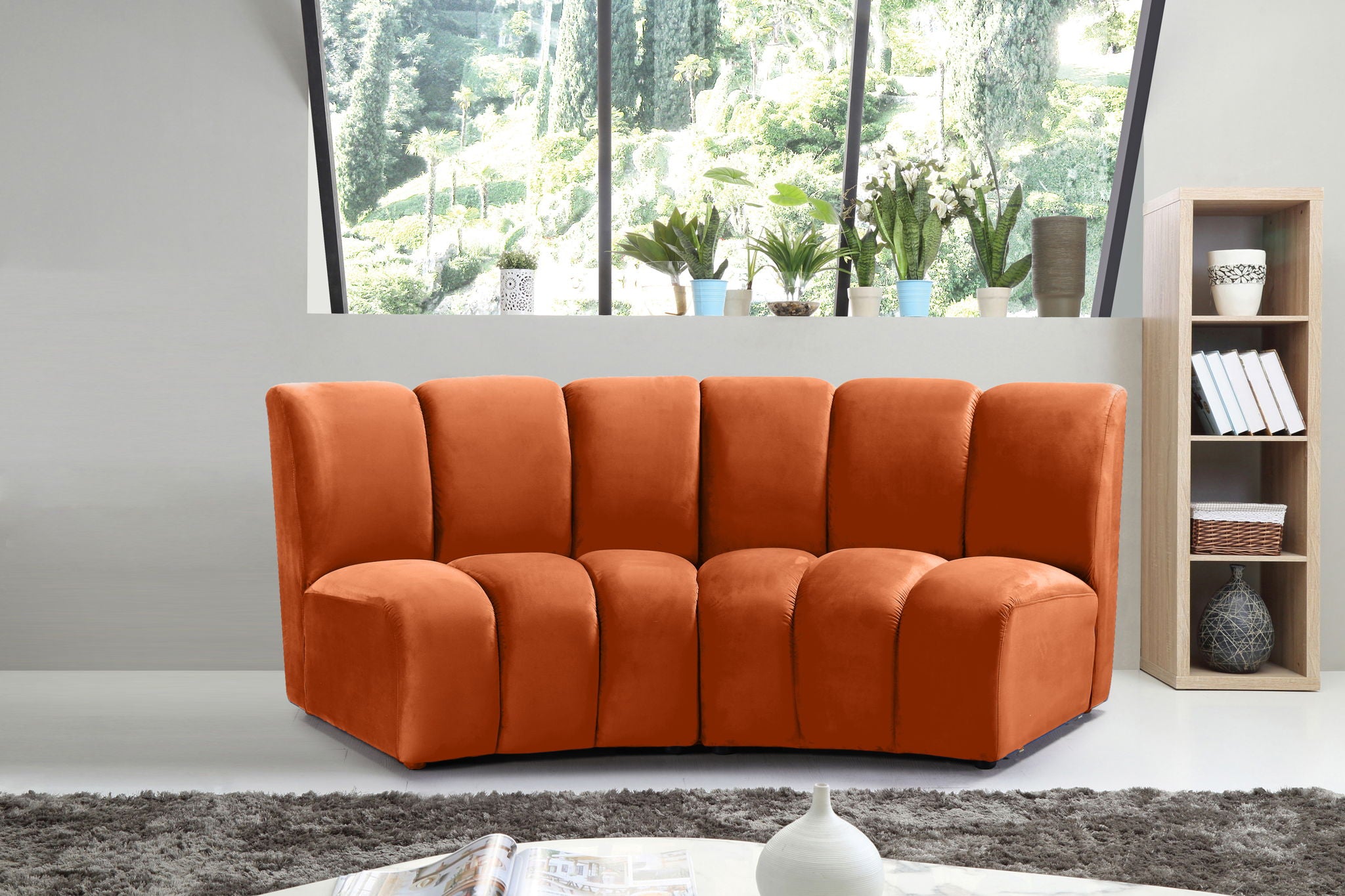 Infinity - 2 Piece Velvet Modular Sectional