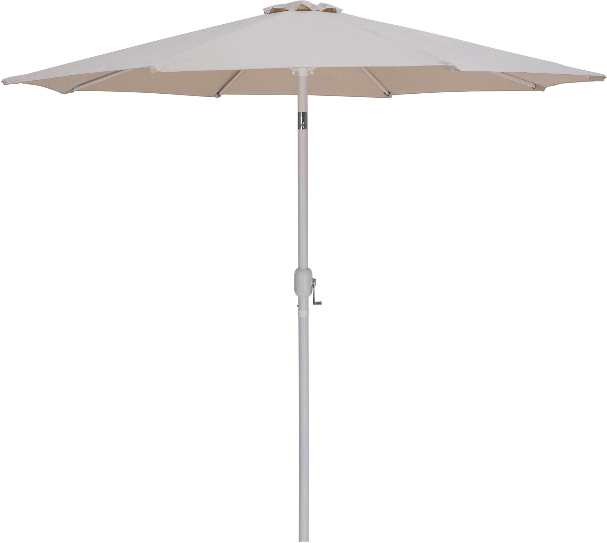 Fiji - Aluminum Patio Umbrella With Square Teak And White Base
