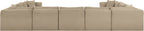 Shaggy - Fabric 9 Piece Modular U-Shaped Sectional