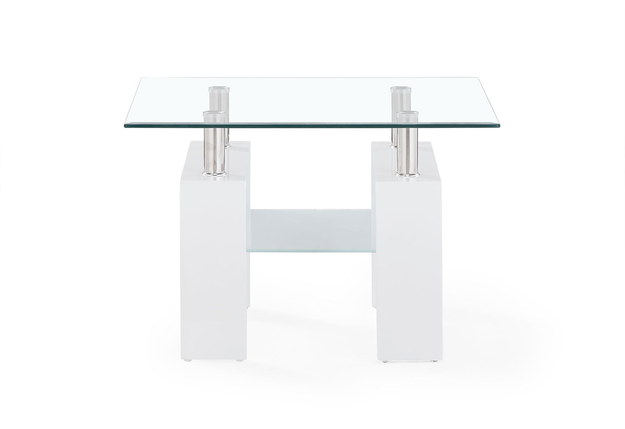 T648 - End Table - Clear / White