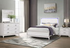 Lily - 4 Piece King Bedroom Set (Bed, Dresser, Mirror, Nightstand) - White