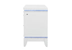 Alina - Nightstand With LED And USB - White