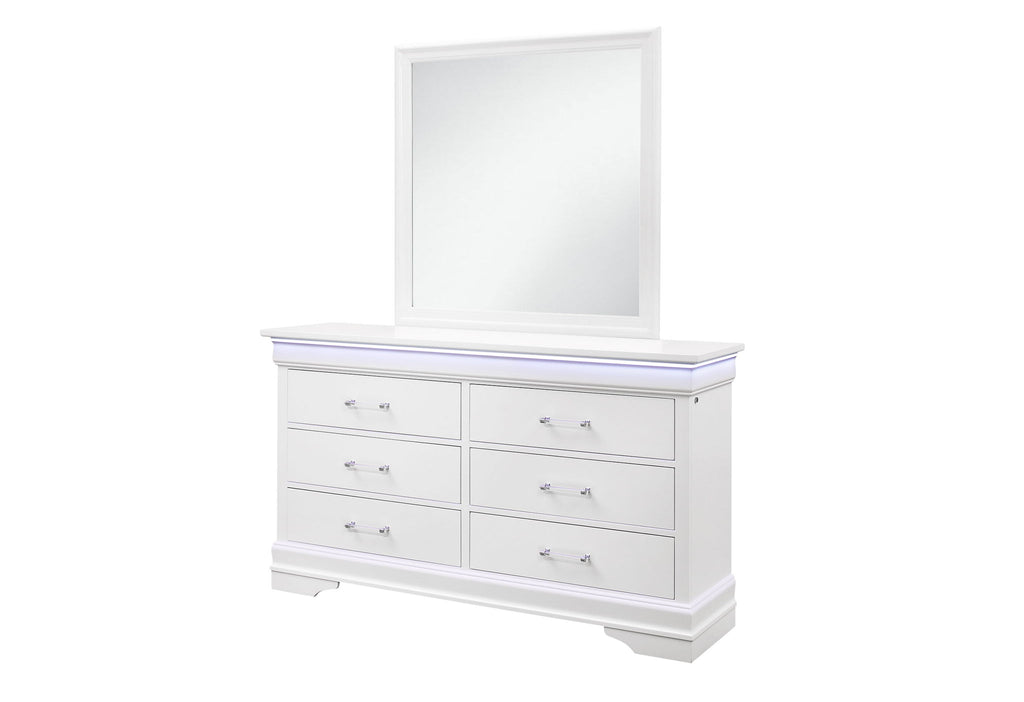 Charlie - Dresser With LED - White