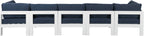 Nizuc - Outdoor Patio 5 Seat Modular Sofa With White Frame