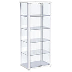 Aero - 5-Shelf Display Curio Cabinet With Led Lighting