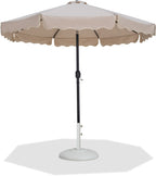 Amalfi - Patio Umbrella - White Base / Black Pole
