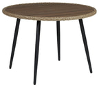 Amaris - Round Dining Table - Brown / Black