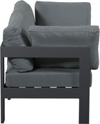 Nizuc - Outdoor Patio 2 Seat Modular Sofa With Gray Frame