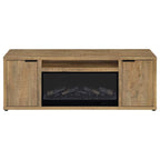 Fuller - 60" 2-Door TV Stand Fireplace Media Console - Mango