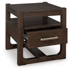 Breckington - Square End Table - Dark Brown