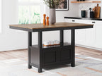 Wildenauer - Rectangular Dining Room Counter Table - Brown / Black