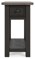 Tyler Creek - Chair Side End Table - Black / Gray
