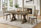D2974 - 5 Piece Dining Room Set (Extension Dining Table With 4 Dining Chairs) - Gray