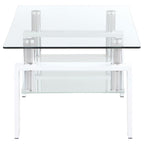 Dyer - 1-Shelf Rectangular Glass Top Table