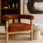 Arienzo - Performance Fabric Upholstered Accent Chair - Natural Base