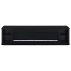 Deiter - 79" TV Stand Fireplace Media Console - Black
