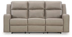 Lavenhorne - Rec Sofa W/Drop Down Table - Pebble