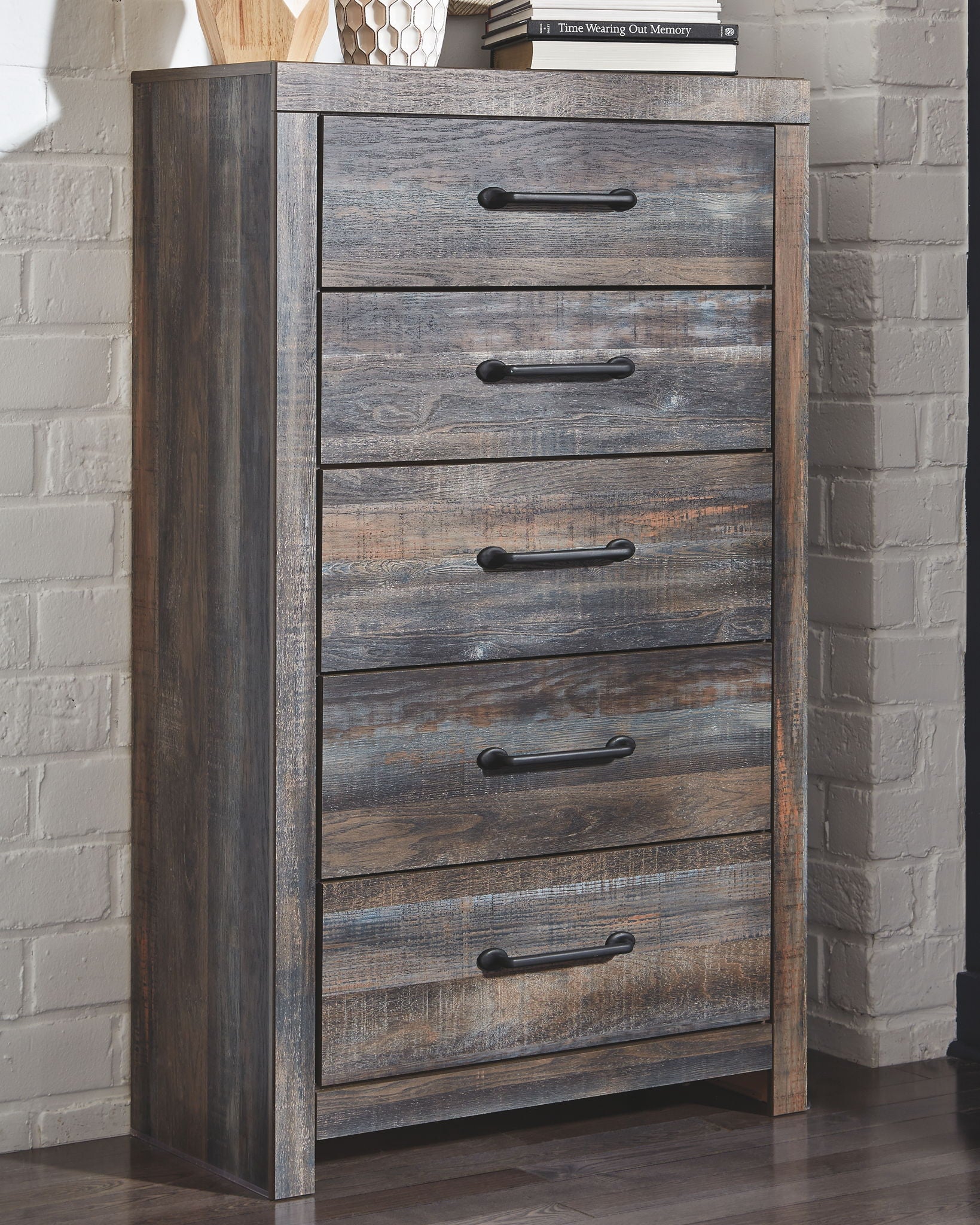Drystan - Five Drawer Chest - Brown / Beige
