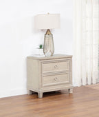 Pembroke - 2-Drawer Nightstand Bedside Table - Washed Oak