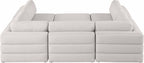 Beckham - 6 Piece Modular U-Shaped Armless Sectional