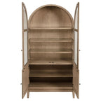Kailani - 4-Door Cane Dining Vitrine Display Cabinet - Beige Oak