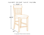 Haddigan - Upholstered Barstool (Set of 2) - Dark Brown