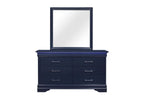 Charlie - 4 Piece Twin Bedroom Set (Twin Bed, Dresser, Mirror, & Nightstand) - Blue
