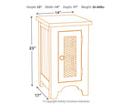 Wystfield - Chair Side End Table - White / Brown