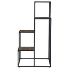 Rito - 4-Tier Multi - Display Shelf - Rustic Brown And Black