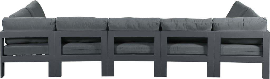 Nizuc - Outdoor Patio 7 Piece Modular Sectional With Gray Frame