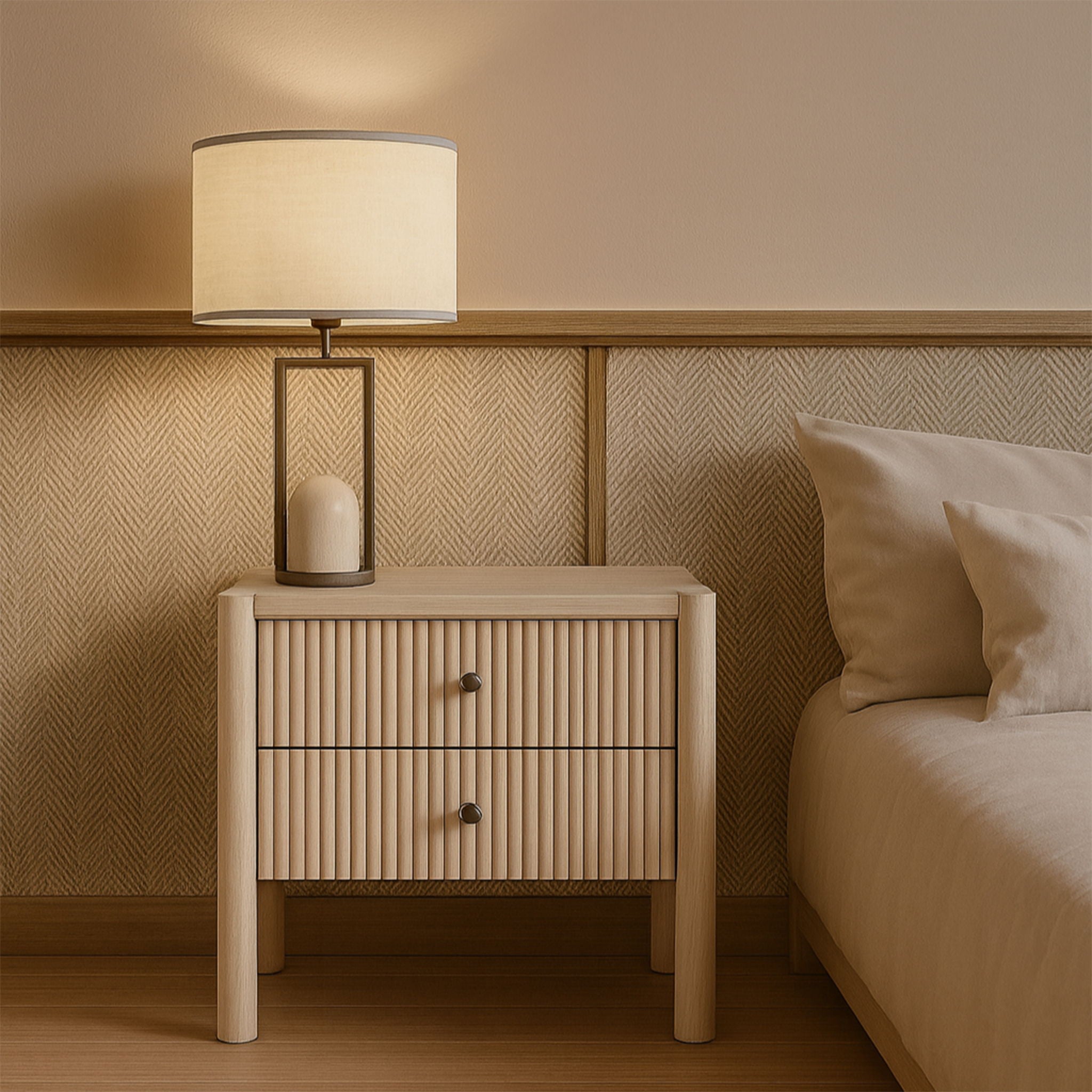 Kivo - Solid Wood Nightstand