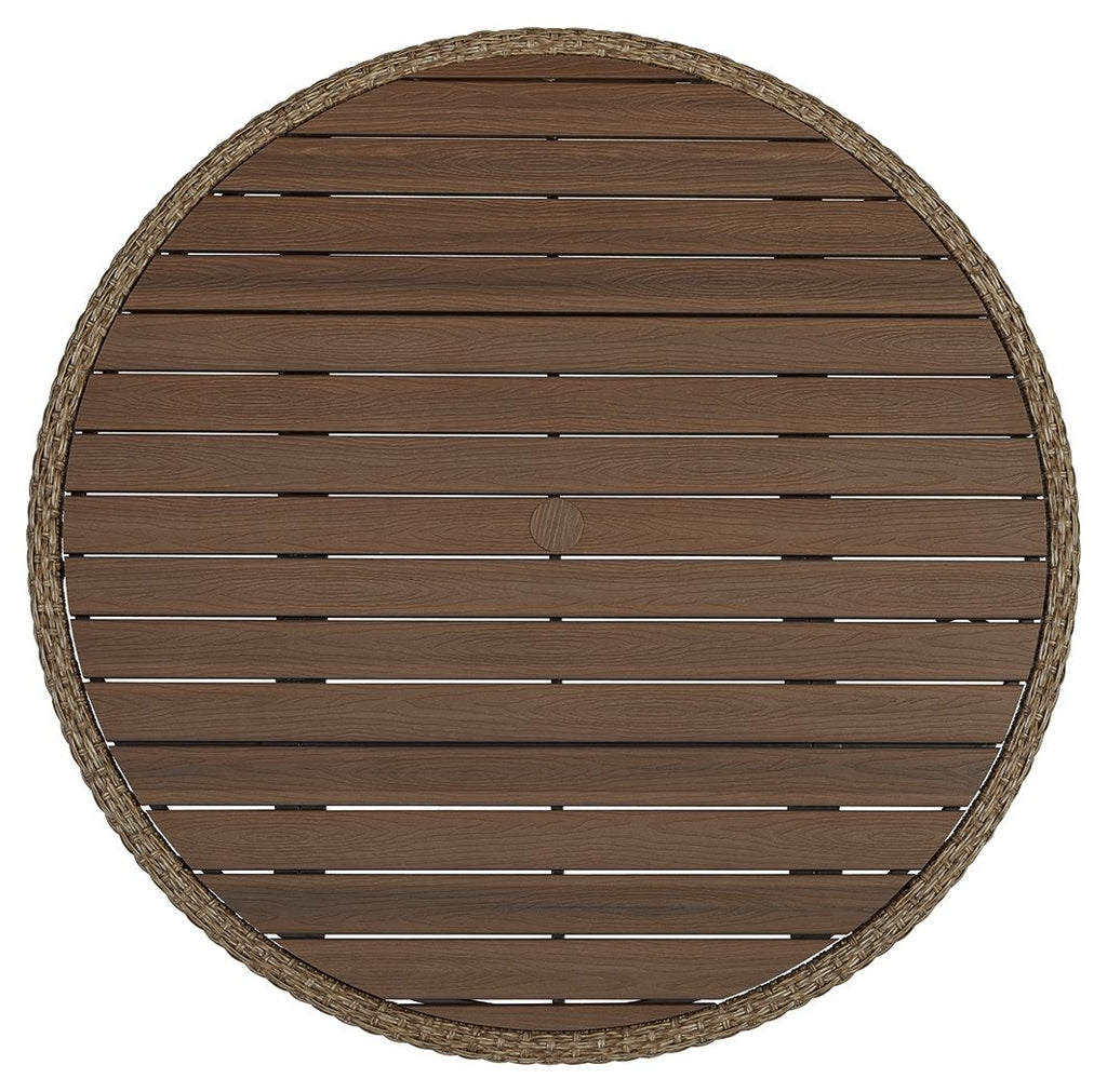 Amaris - Round Dining Table - Brown / Black