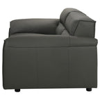 Buxton - Top Grain Leather Upholstered Loveseat