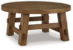 Mackifeld - Round Cocktail Table - Warm Brown